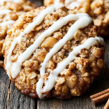 Delicious homemade Apple Crisp Cookies on a baking sheet