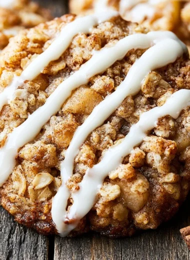 Delicious homemade Apple Crisp Cookies on a baking sheet