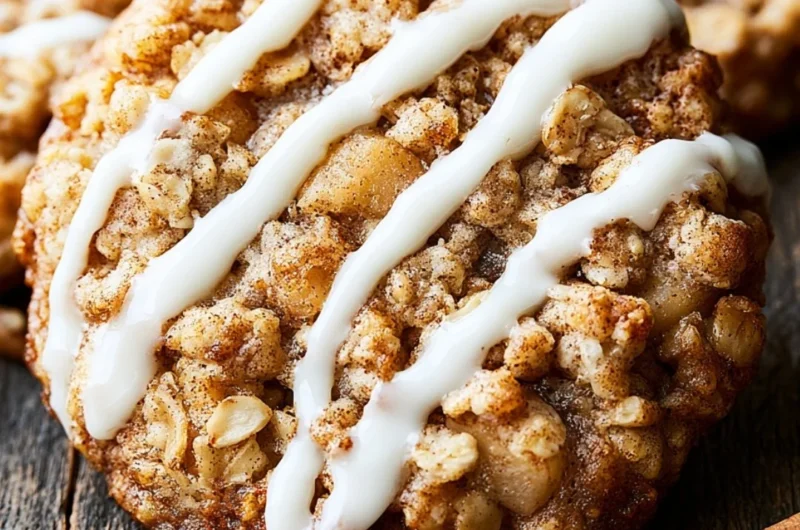 Delicious homemade Apple Crisp Cookies on a baking sheet