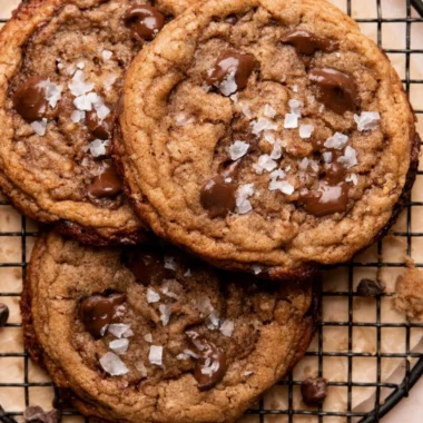 Homemade coffee cookies with a rich coffee flavor and chocolate chips.