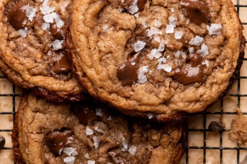 Homemade coffee cookies with a rich coffee flavor and chocolate chips.
