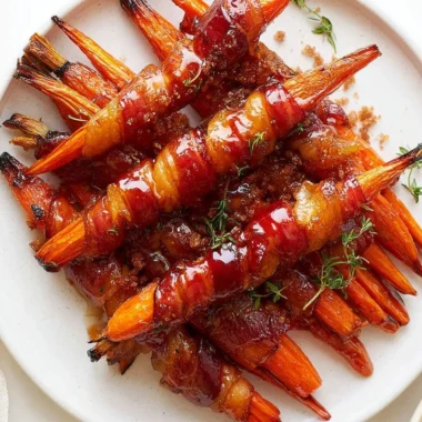 Maple Bacon Carrots - a sweet and savory side dish with crispy bacon and glazed carrots