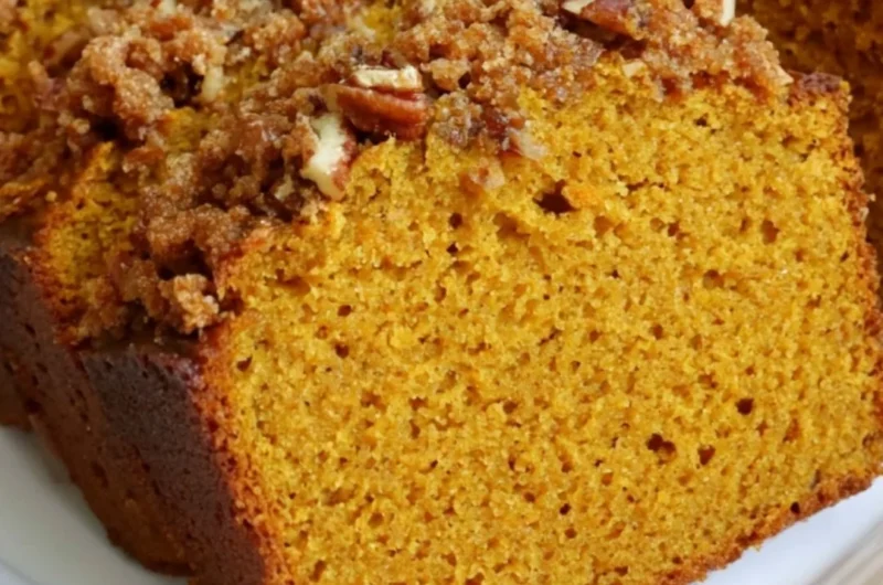 Freshly baked pumpkin bread with spices and a golden crust