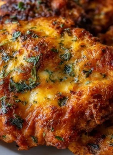 Savory tender chicken dish served with fresh herbs and vegetables