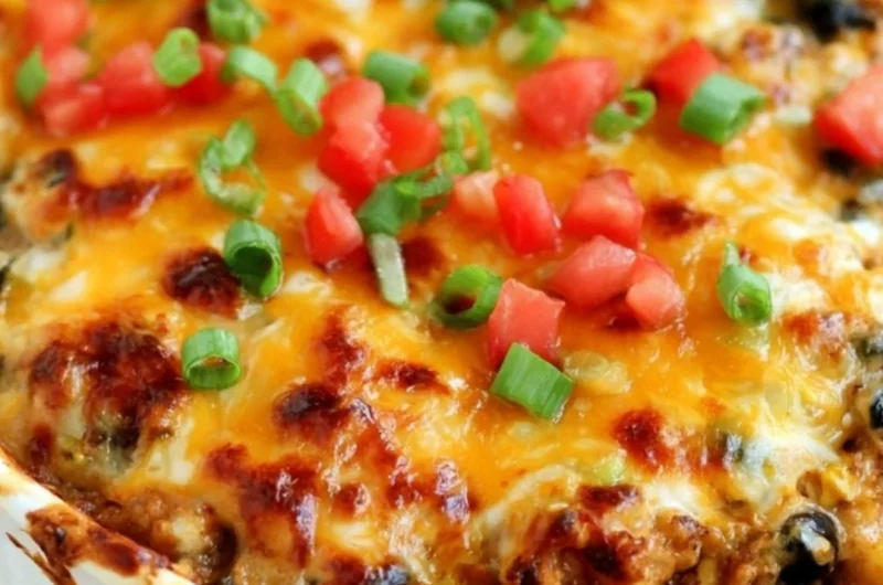 Delicious Weight Watchers taco casserole served in a dish