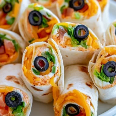 Delicious Taco Cream Cheese Pinwheels served on a platter.