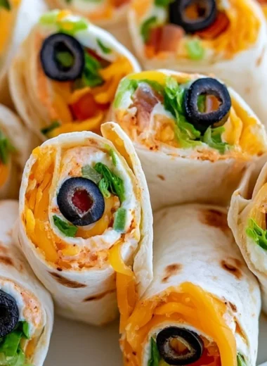 Delicious Taco Cream Cheese Pinwheels served on a platter.