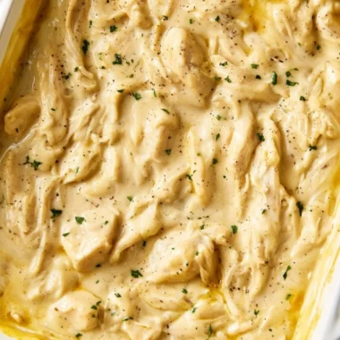 Delicious plate of chicken and gravy served with mashed potatoes