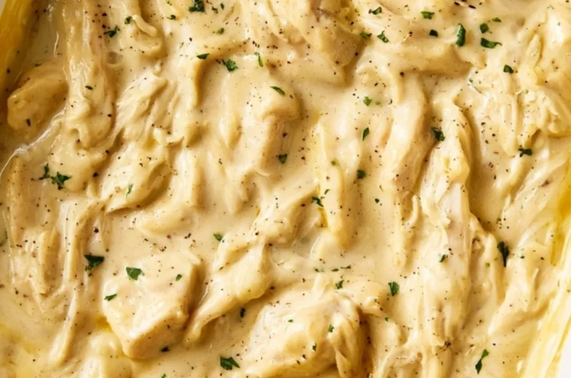 Delicious plate of chicken and gravy served with mashed potatoes