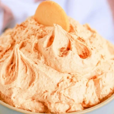 Delicious pumpkin cheesecake dip with five simple ingredients