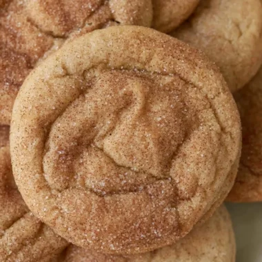 Freshly baked Maple Snickerdoodles with a sprinkle of cinnamon