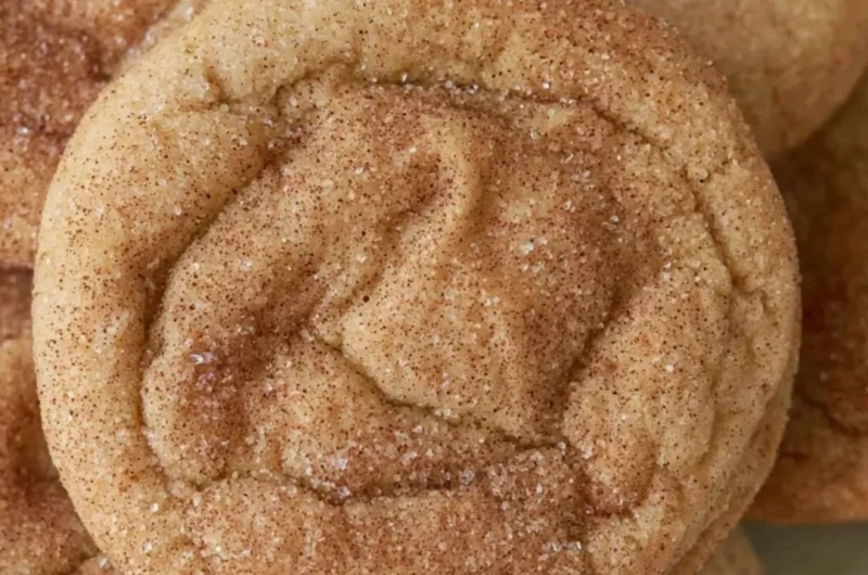 Freshly baked Maple Snickerdoodles with a sprinkle of cinnamon