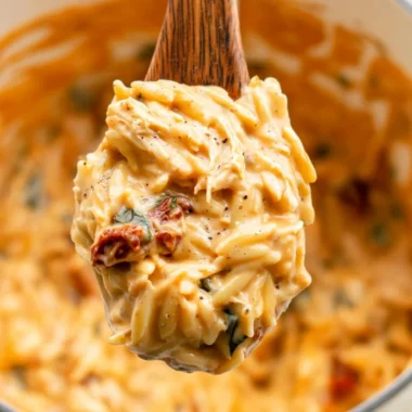 Easy Marry Me Chicken served with orzo and fresh ingredients