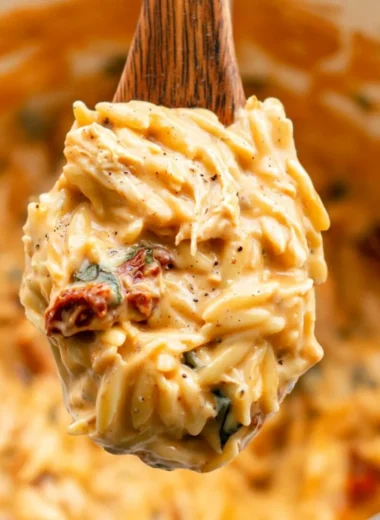 Easy Marry Me Chicken served with orzo and fresh ingredients