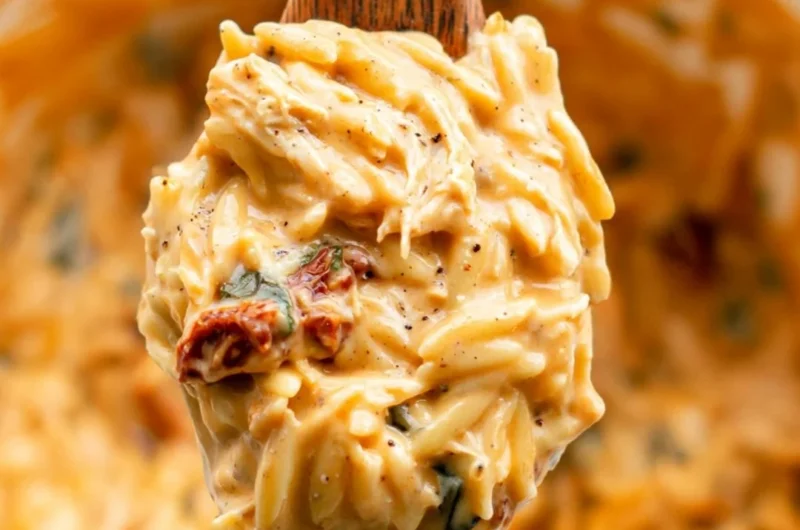 Easy Marry Me Chicken served with orzo and fresh ingredients